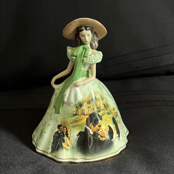 Charming Figurine with Green Floral Dress - Picture 1 of 8